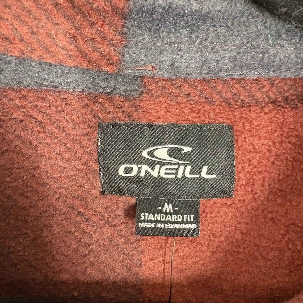O’Neill Men M Arctic Check Superfleece Snap Button Cozy Shacket Shirt Jacket NWT - Picture 8 of 13